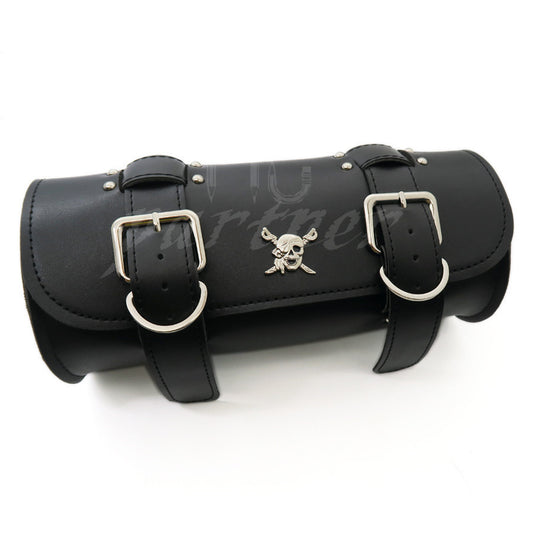 Motorcycle Round Barrel Saddle Luggage Side Back Tail Pouch Tool Bag Storage Bag