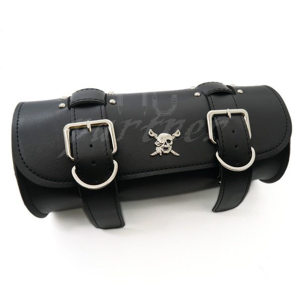 Motorcycle Round Barrel Saddle Luggage Side Back Tail Pouch Tool Bag Storage Bag