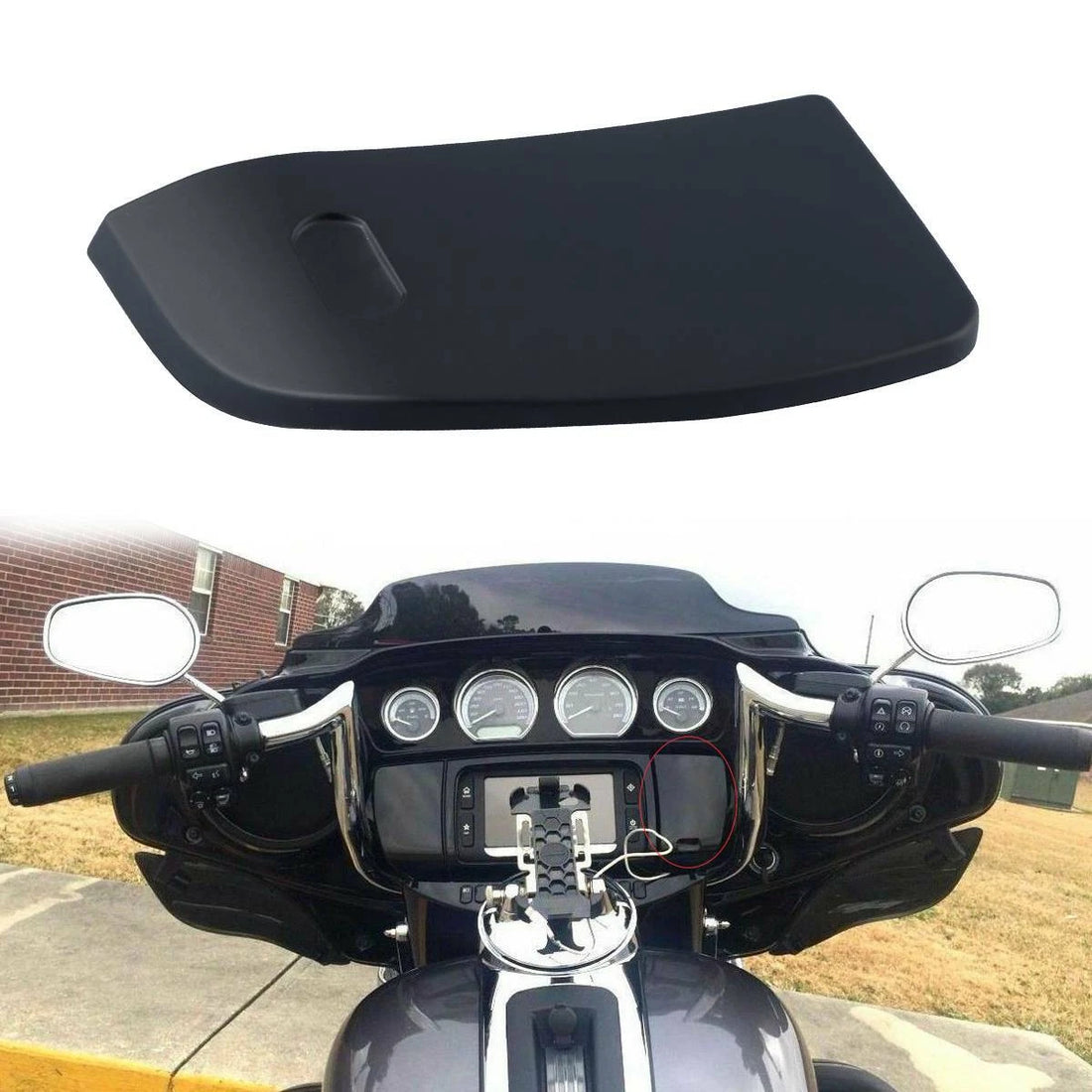 Inner Speedometer Fairing Media Door Fit For Harley Street Electra Glide 14-22