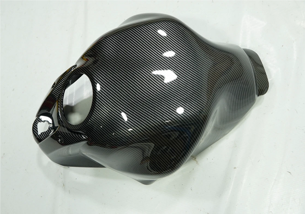 For Kawasaki Ninja 650 2017-2025 Black Carbon Fiber Fuel Gas Tank Cover Fairing