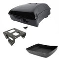Black Chopped Trunk Solo Mount Rack Fit For Harley Touring Road Glide 14-Up