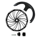26" Front Wheel Rim Single Disc Hub & Fender Fit For Harley Road Glide 2008-2024
