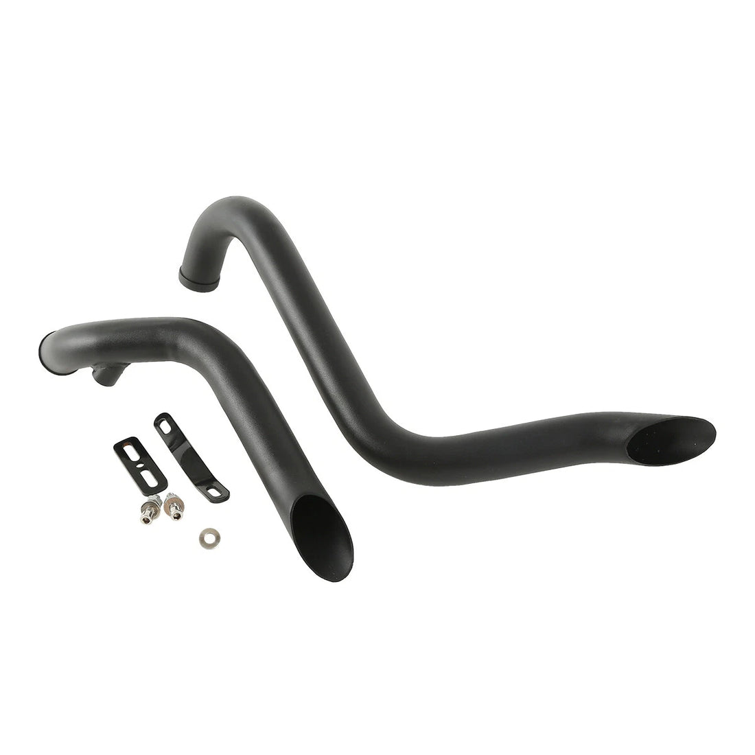 Black Dual Pipes Exhaust Fit For Harley Street Glide Softail Dyna Sportster XL