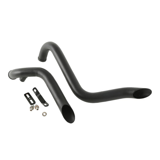 Black Dual Pipes Exhaust Fit For Harley Street Glide Softail Dyna Sportster XL