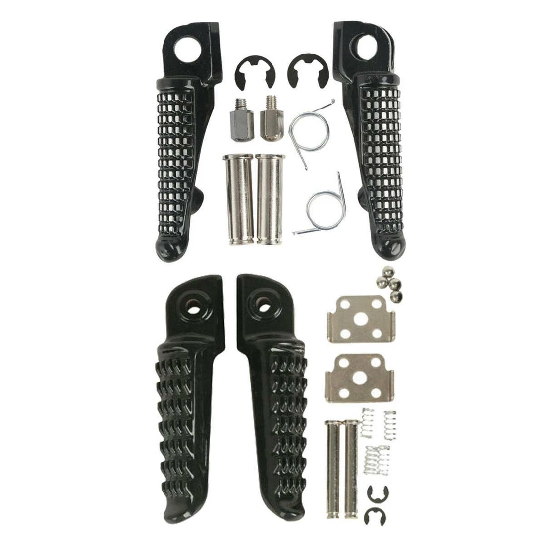 Front Rear Footpegs Footrest Fit For Kawasaki Ninja ZX9R 98-2003 650R ER6F 06-13