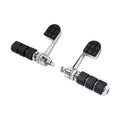 Anti Vibration Chrome Stirrup Heel Foot Rest Pegs For Harley Softail Fatboy Tcmt