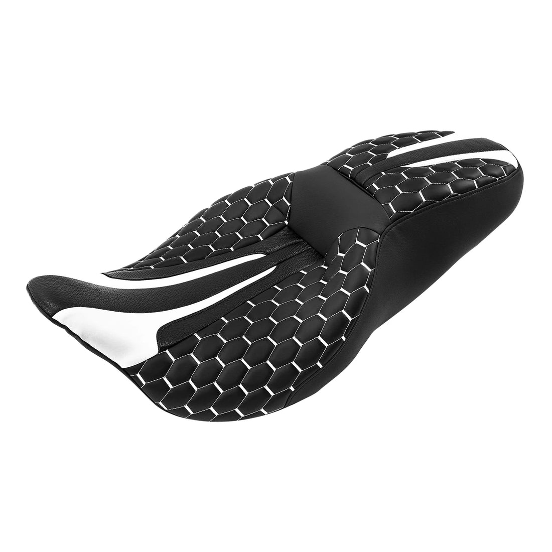 Black White Driver Passenger Seat Fit For Harley Touring Electra Glide 2009-2023