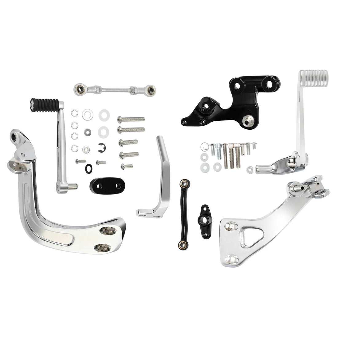 Mid-Controls Shift & Brake Side Kit Fit For Harley Sport Glide Flsb 18-25 Chrome