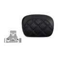 Black+Blue Passenger Sissy Bar Backrest Pad Fit For Harley Touring Road Glide