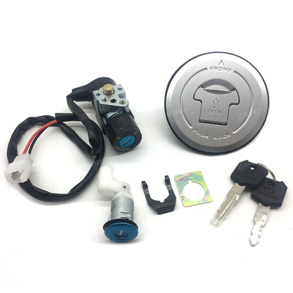 Fuel Gas Cap Ignition Switch Seat Lock Set Fit For Honda CBR125R/RS/RW 2004-2010