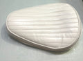 Tuck And Roll Bates Style Seat For Motorcycles Chopper Bobber Real Leather White