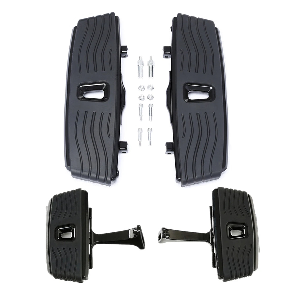 Black Driver Passenger Floorboard Fit For Harley Cvo Street Road Glide 23-25 24