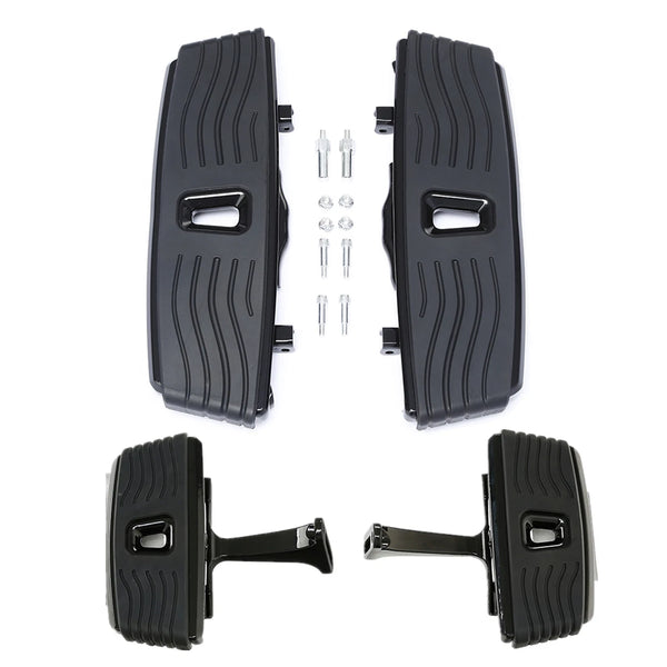 Black Driver Passenger Floorboard Fit For Harley Cvo Street Road Glide 23-25 24