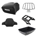 Matte Black King Trunk Backrest Rack Mount Fit For Harley Street Glide 09-2013