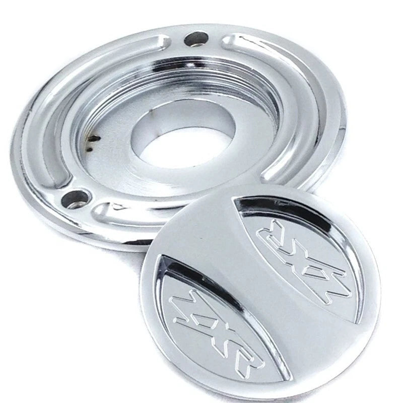 Fit Kawasaki Ninja ZX10R 2004-2008 ZX9R 2000-2003 Silver Keyless Fuel Tank Caps