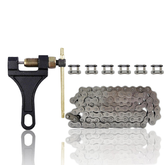 Cadena 420 120 Eslabones + Herramienta Interruptor Para Bicicleta 100CC-125CC