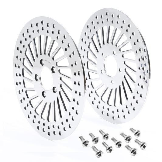 11.8" Front Brake Disc Rotors & Bolts Fit For Harley Touring 2008-23 Dyna 06-17