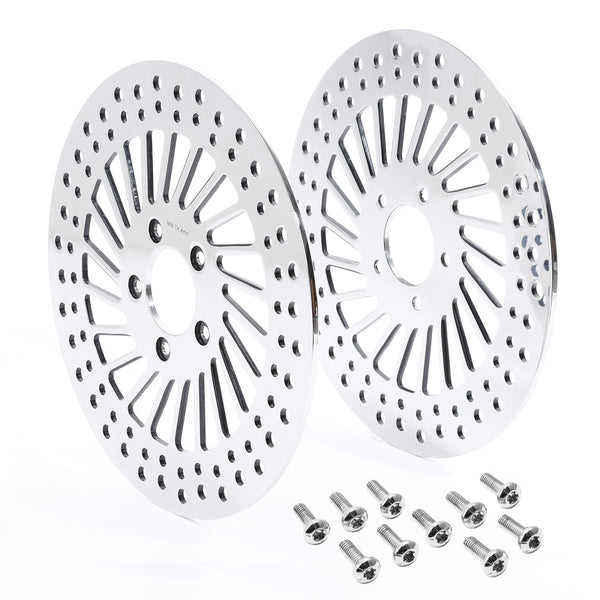 11.8" Front Brake Disc Rotors & Bolts Fit For Harley Touring 2008-23 Dyna 06-17