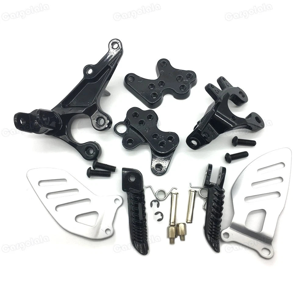 Black Front Foot Pegs Bracket For Suzuki GSXR1000 2009-16 GSXR600/750 2011-2025