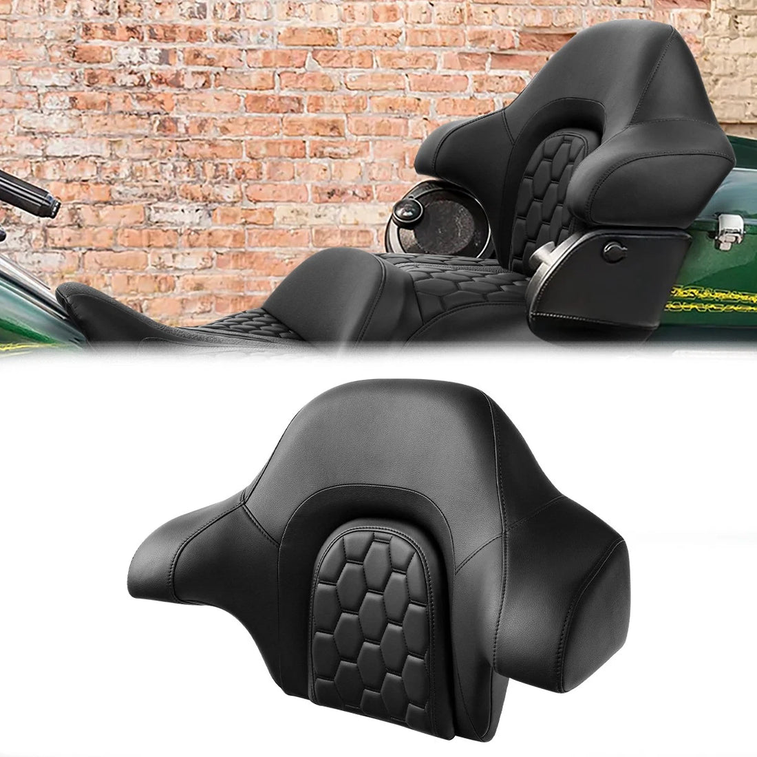 King Chopped Trunk Backrest Pad Fit For Harley Touring Road Glide 2014-23