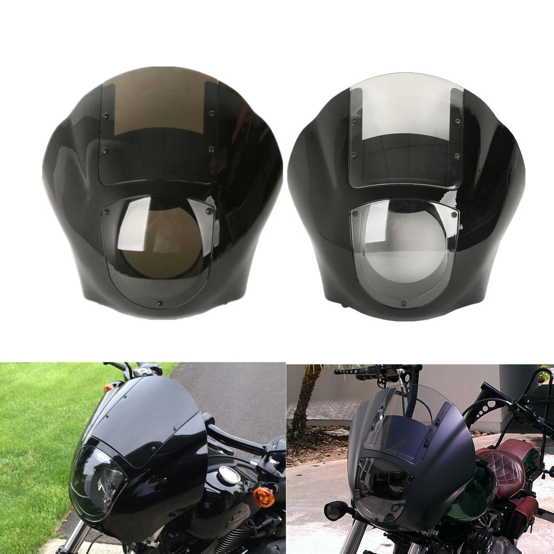 Quarter Fairing Windshield For Harley Sportster 1988-Up Dyna 95-05 Fxr 1986-1994