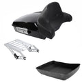 Chopped Trunk Backrest Chrome Mount Fit For Harley Touring Street Glide 2014-26