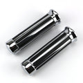 1" Chrome Handlebar Handle Grips For Harley Softail Dyna Glide Fat Boy Bad Boy
