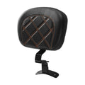 Front Driver Rider Backrest Pad Fit For Harley Street Glide 09-23 Black +Orange