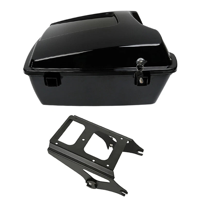 Black Chopped Trunk Mounting Rack Fit For Harley Touring Road King 2009-2013