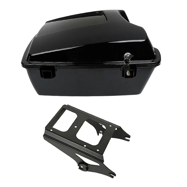 Black Chopped Trunk Mounting Rack Fit For Harley Touring Road King 2009-2013
