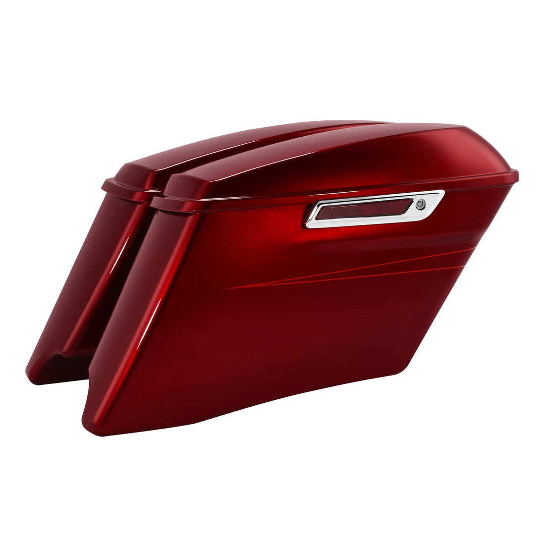 4" Stretched Saddlebags Fit For Harley Street Glide 2014-24 Velocity Red Sunglo