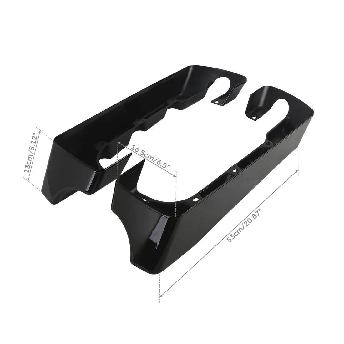 4" Black Saddlebag Extensions Fit For Harley Touring Street Road Glide 2014-2024
