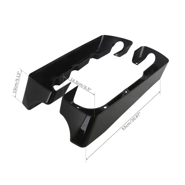 4" Black Saddlebag Extensions Fit For Harley Touring Street Road Glide 2014-2024