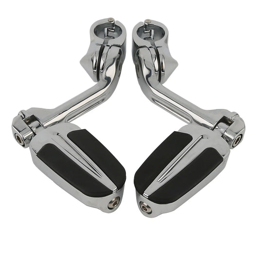 Highway Bar Footpegs Peg Long Angled Mount Fit For Harley Touring Softail Dyna