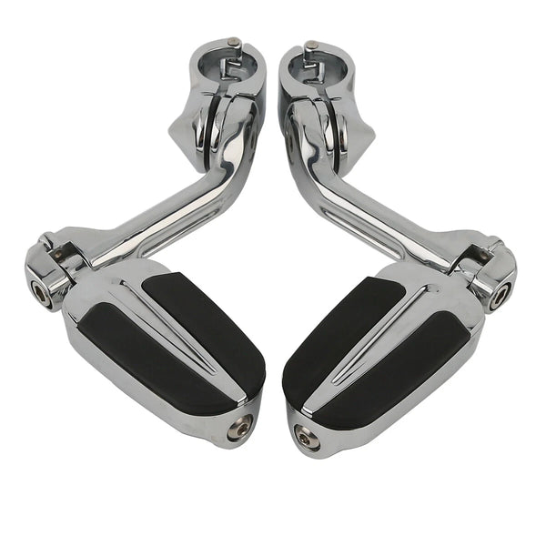 Highway Bar Footpegs Peg Long Angled Mount Fit For Harley Touring Softail Dyna