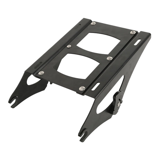 Black Detachable Two Up Mounting Rack Fit For Harley Touring Road Glide 2014-26