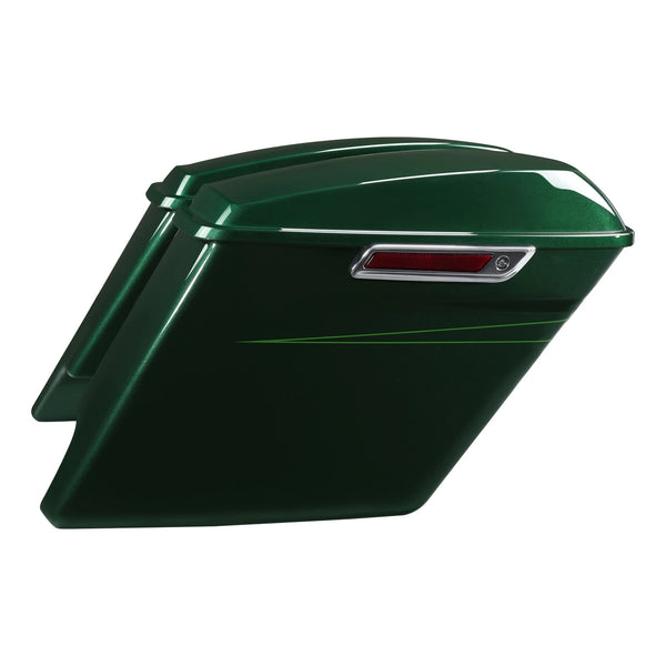 5" Stretched Saddlebags Fit For Harley Touring Road Glide 14-23 Deep Jade Pearl