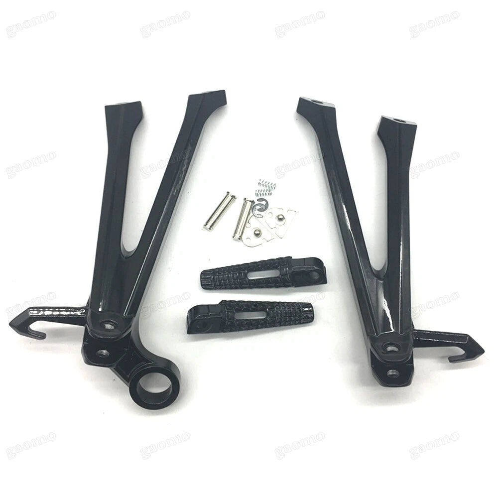 Suzuki GSXR600/750 K11 Black Rear Passenger Foot Pegs Bracket Fit For 2011-2025