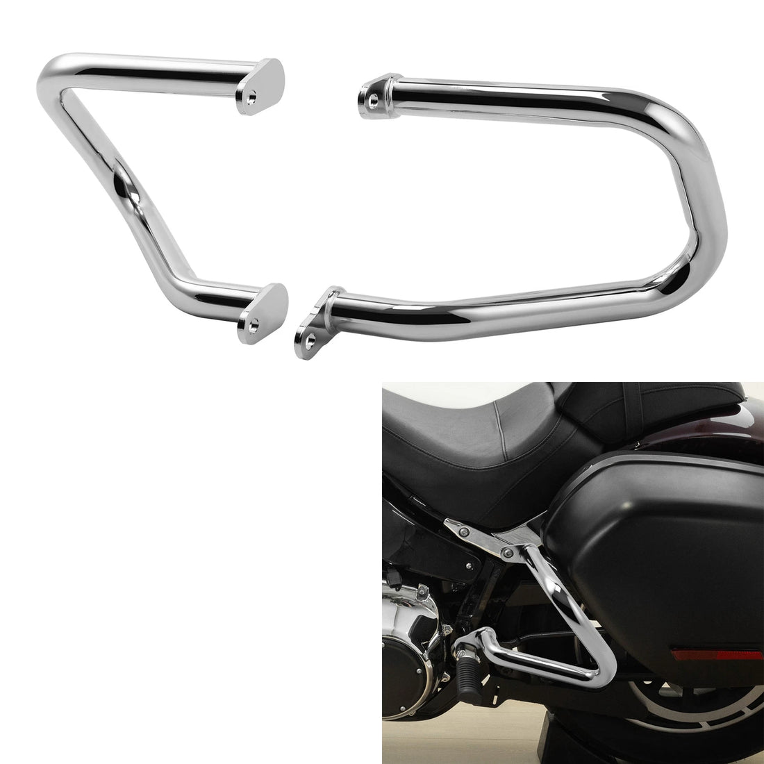 Saddlebag Support Guard Fit For Harley Sport Glide 18-24 Street Bob 2025 Chrome