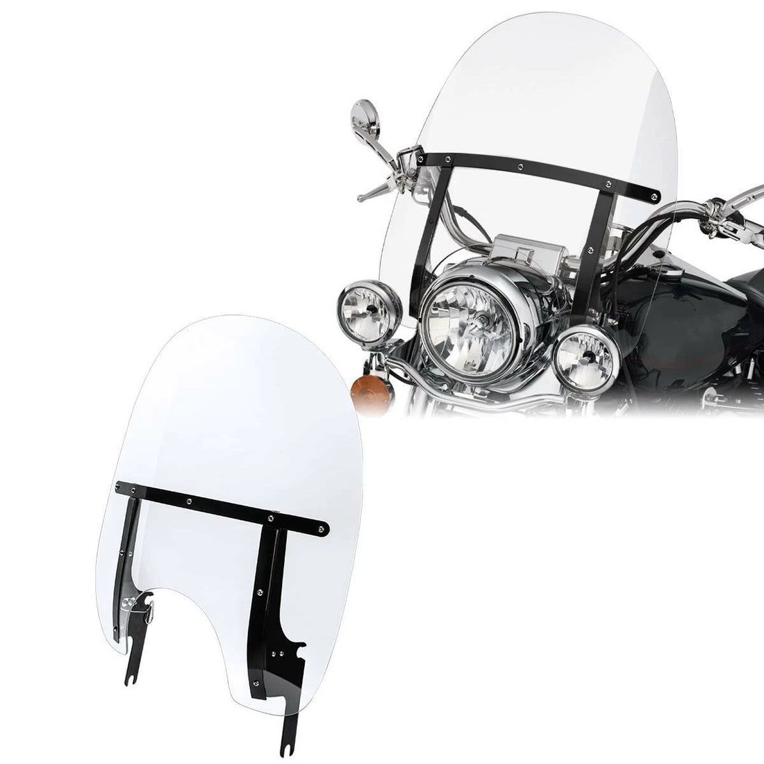 Clear Windshield Mounting Bracket Fit For Harley Touring Road King Flhr 1994-24