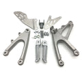 Motorbike Front Foot Pegs Bracket Kit Fit For Yamaha YZF R1 2007-2008 Silver