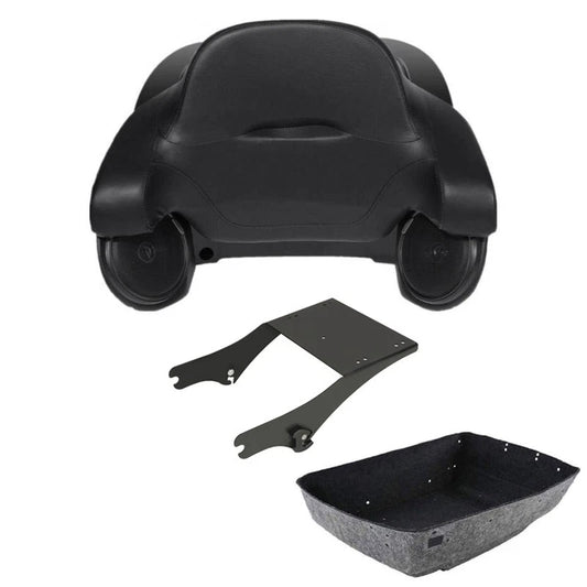 King Trunk Backrest Pad Mount Speakers Fit For Harley Electra Glide 1997-2008