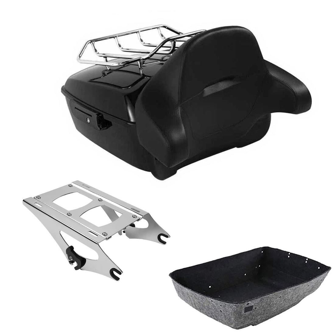 King Trunk Wrap Around Backrest Mount Rack Fit For Harley Street Glide 2014-2026