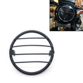 Metal Black Retro Grill Side Mount Headlight Cover Mask For Cafe Racer Chopper
