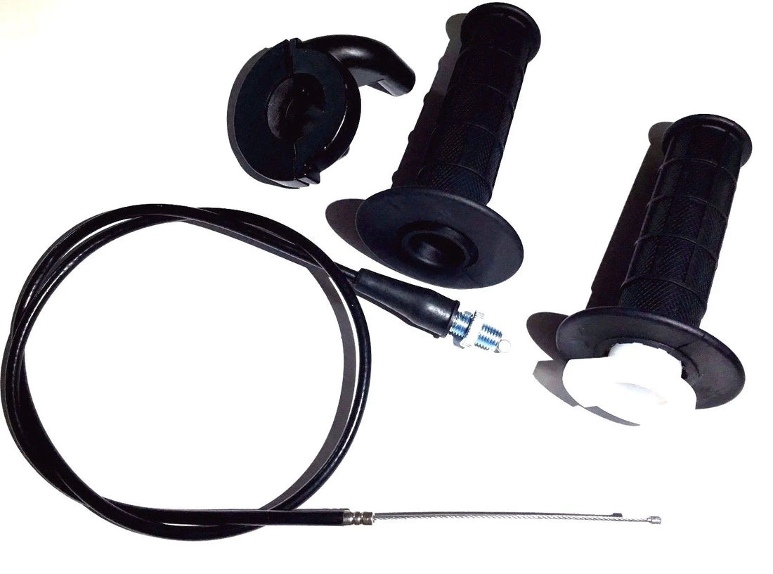 Custom Mini Bike Hand Grips With Cable & Housing For Mini Bikes W/ Shifter Motor