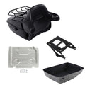 King Trunk Luggage Backrest Pad Mount Rack Plate Fit For Harley Touring 2014-26