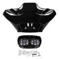 Vivid Black Inner Outer Fairings Dual Headlight Fit For Harley Road Glide 98-13