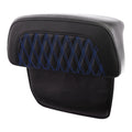 Black Blue Razor Trunk Backrest Pad Fit For Harley Road King Glide 14-2023