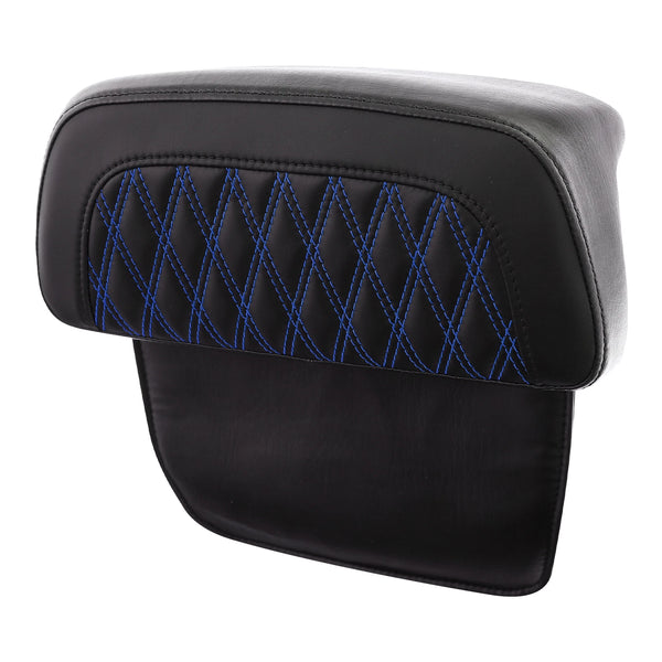 Black Blue Razor Trunk Backrest Pad Fit For Harley Road King Glide 14-2023