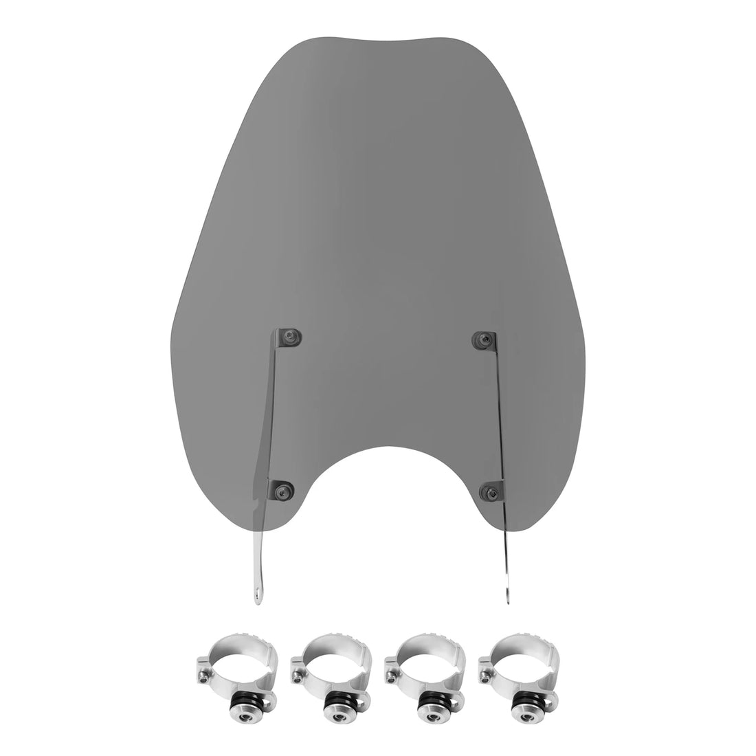 Smoke Windscreen Windshield 49mm Clamps Fit For Harley Softail Street Bob 18-24